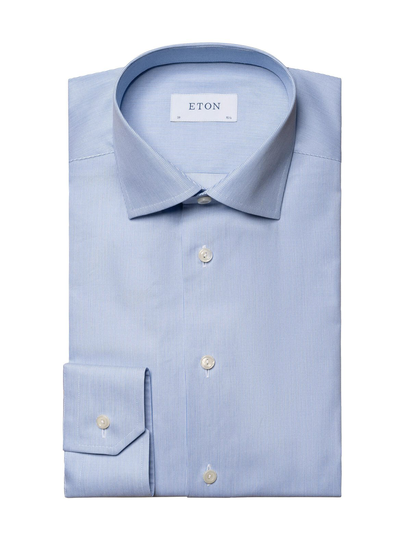 Contemporary fit striped twill -kauluspaita