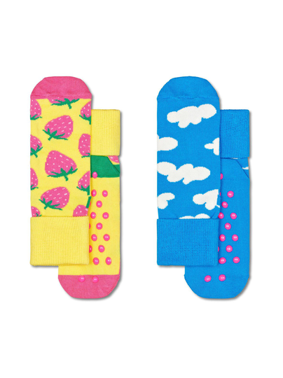 Happy socks strawberry anti-slip - sukat 2-pack
