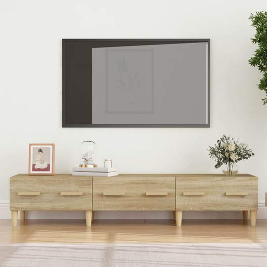 vidaXL TV-taso Sonoma-tammi 150x34,5x30 cm tekninen puu