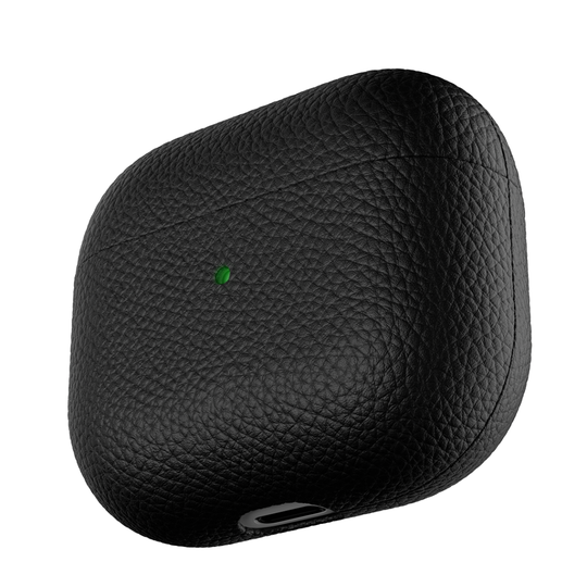 KeyBudz - PodSkinz Artisan Series Leather Case - Handcrafted Leather Case for your Airpods 3 (Color: Black)