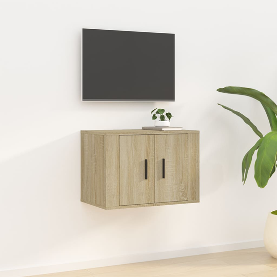 vidaXL Seinäkiinnitettävä TV-taso Sonoma-tammi 57x34,5x40 cm
