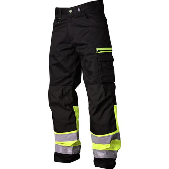 Vidar Workwear V500551C046 Vyötäröhousut musta/keltainen C46