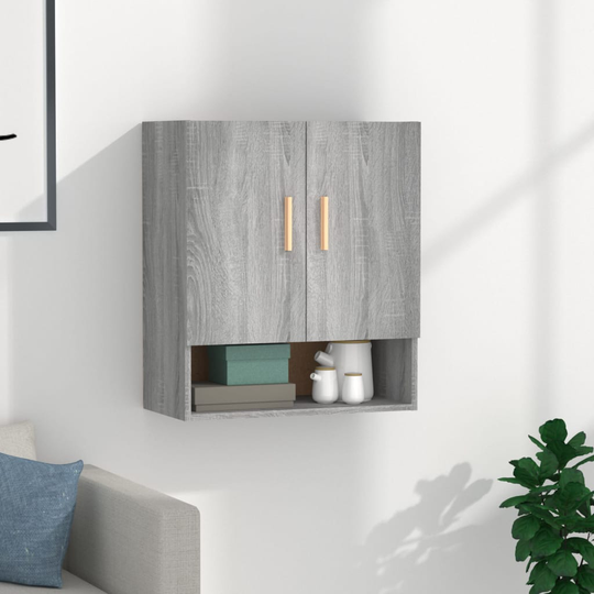 vidaXL TV-seinäkaappi harmaa Sonoma 60x31x70 cm tekninen puu
