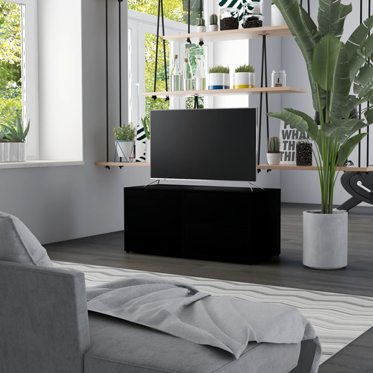 vidaXL TV-taso musta 80x34x36 cm lastulevy