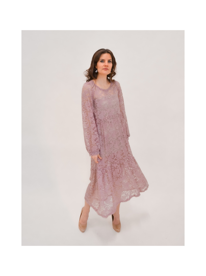 Lace dress, blush