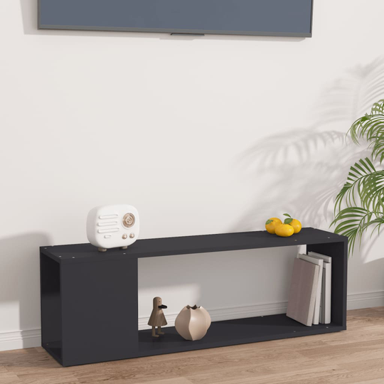 vidaXL TV-taso harmaa 100x24x32 cm lastulevy