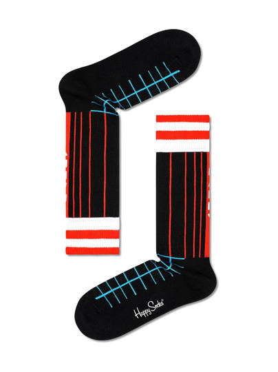 Happy socks grid stripe crew -sukat