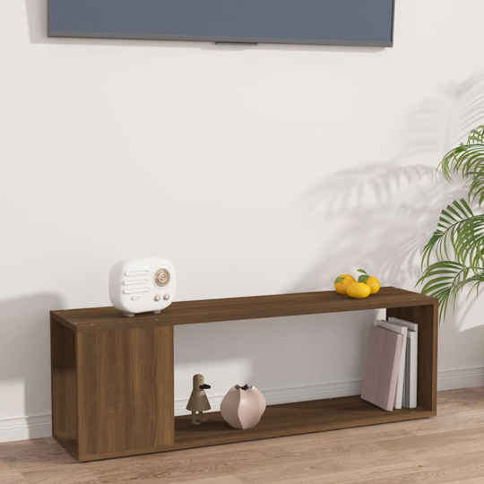 vidaXL TV-taso ruskea tammi 100x24x32 cm tekninen puu