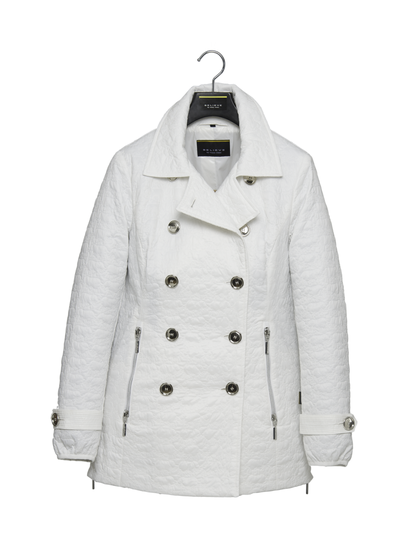 Ada trench, off-white kevyt elefantti tikattu takki