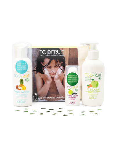 Ensimmäinen hygieniapussukkani (ma 1ère trousse de toilette)