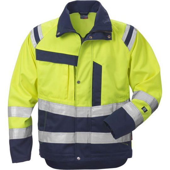 Fristads 4026 PLU Takki huomiokeltainen/laivastonsininen 2XL