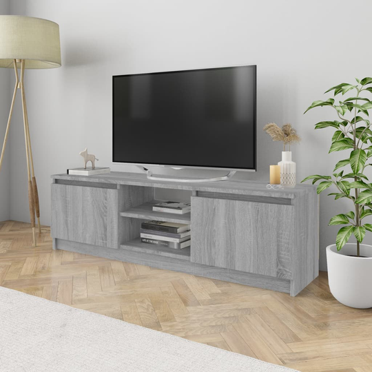 vidaXL TV-taso harmaa Sonoma 120x30x35,5 cm tekninen puu