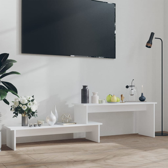 vidaXL TV-taso valkoinen 180x30x43 cm lastulevy
