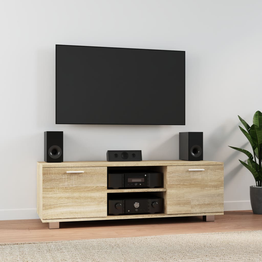 vidaXL TV-taso Sonoma-tammi 120x40,5x35 cm tekninen puu
