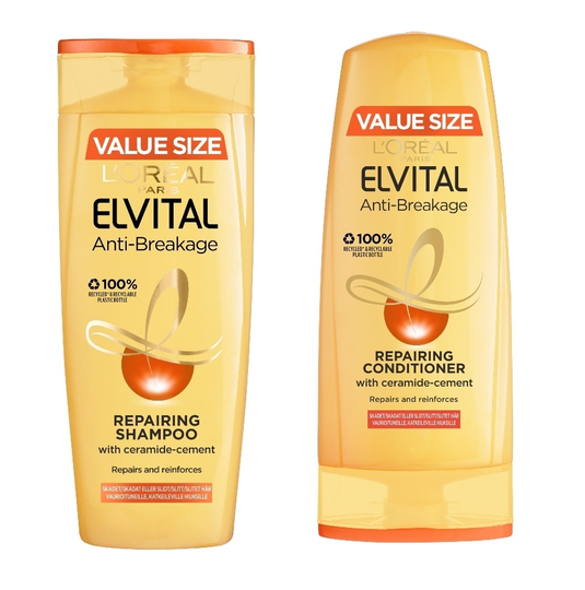 L'Oréal - Elvital Anti-Breakage Shampoo 500 ml + Conditioner 400 ml