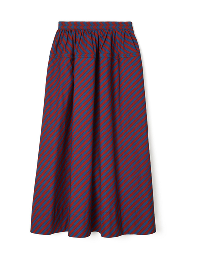 Striped cotton -popliinihame