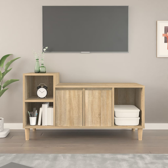 vidaXL TV-taso Sonoma-tammi 100x35x55 cm tekninen puu