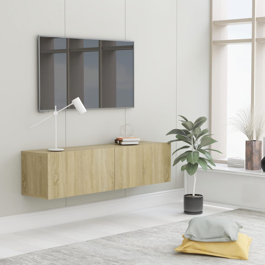 vidaXL TV-taso Sonoma-tammi 120x30x30 cm lastulevy