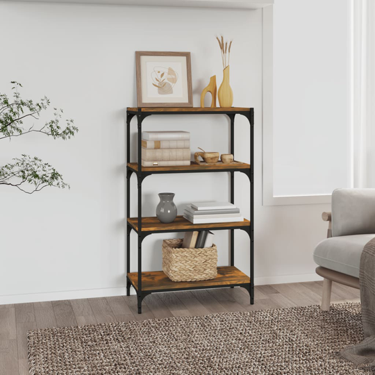 vidaXL Kirjahylly savutammi 60x33x100 cm tekninen puu