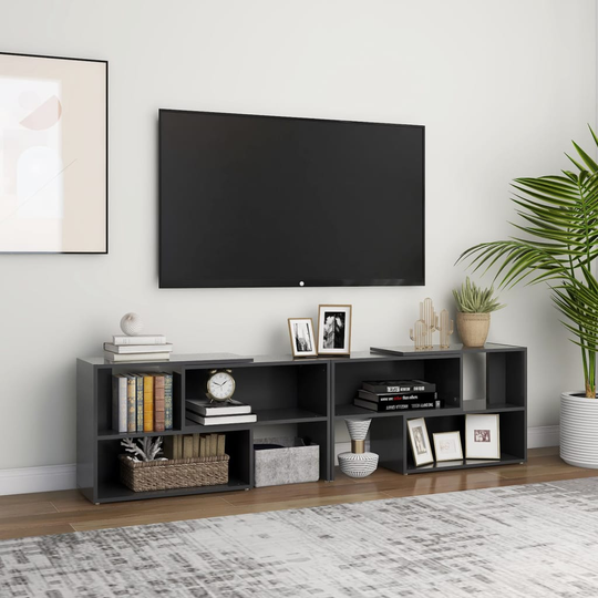 vidaXL TV-taso harmaa 149x30x52 cm lastulevy