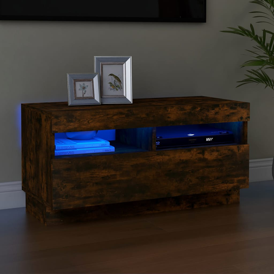 vidaXL TV-taso LED-valoilla savutammi 80x35x40 cm