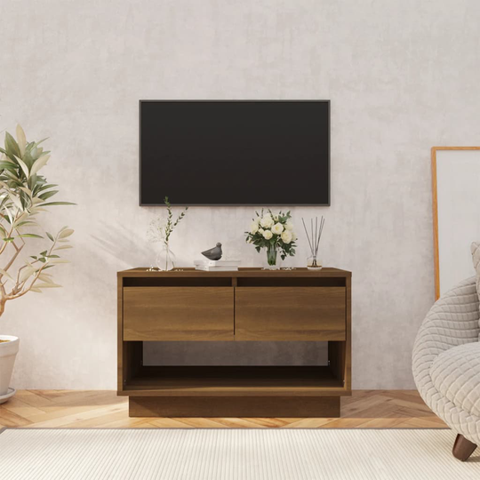 vidaXL TV-taso ruskea tammi 70x41x44 cm lastulevy