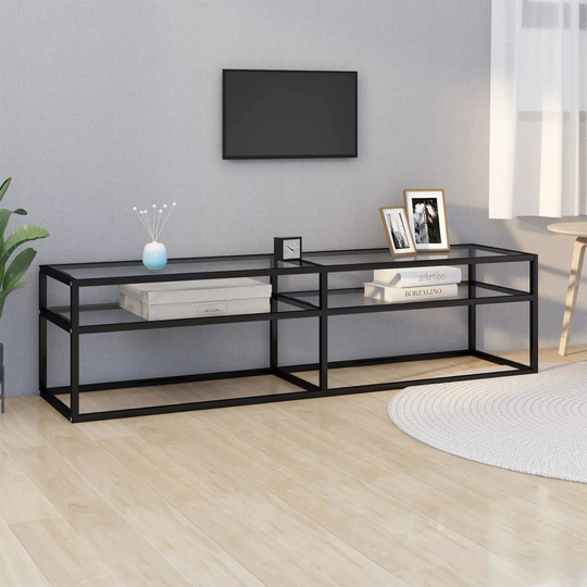 vidaXL TV-taso läpikuultava 160x40x40,5 cm karkaistu lasi