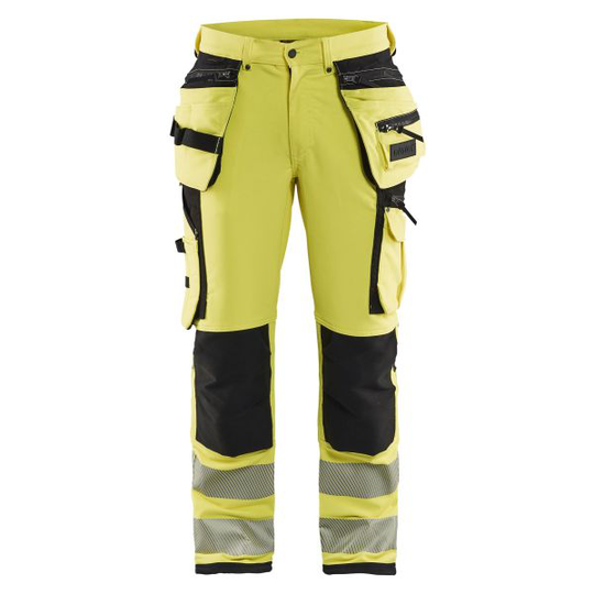 Blåkläder 199716423399C46 Huomiohousut 4-suuntainen joustomateriaali, huomiokeltainen/musta Koko C46