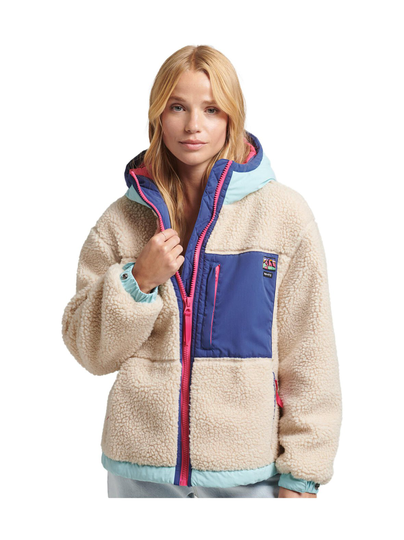 Vintage hooded sherpa -takki