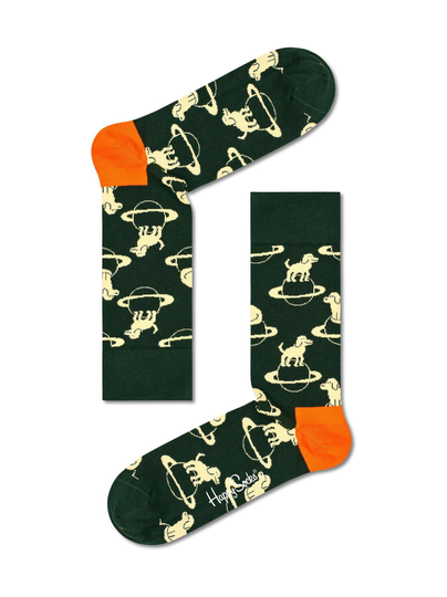 Happy socks space dog -sukat
