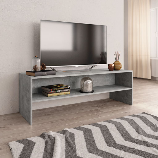 vidaXL TV-taso betoninharmaa 120x40x40 cm lastulevy