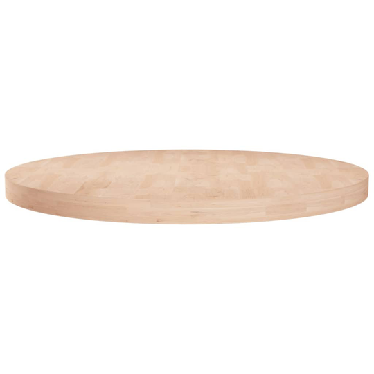 vidaXL Pyöreä pöytälevy Ø70x4 cm käsittelemätön täysi tammi