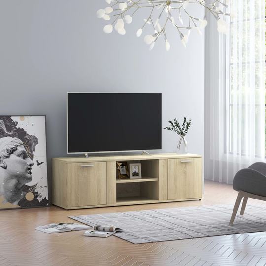 vidaXL TV-taso Sonoma-tammi 120x34x37 cm lastulevy