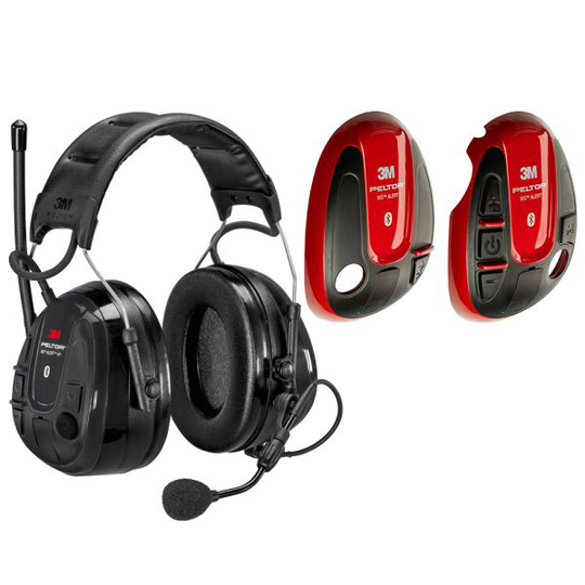 3M Peltor WS Alert XP Kuulonsuojain punainen kuori, Bluetooth, päälakisanka