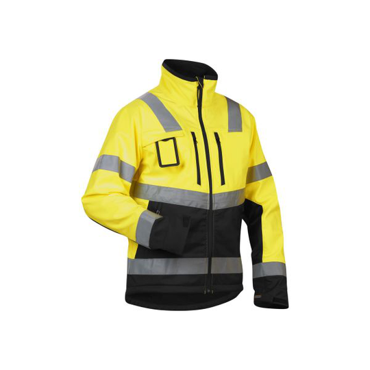 Blåkläder 4900251733894XL Softshelltakki huomiokeltainen/laivastonsininen, huomiotakki Koko 4XL