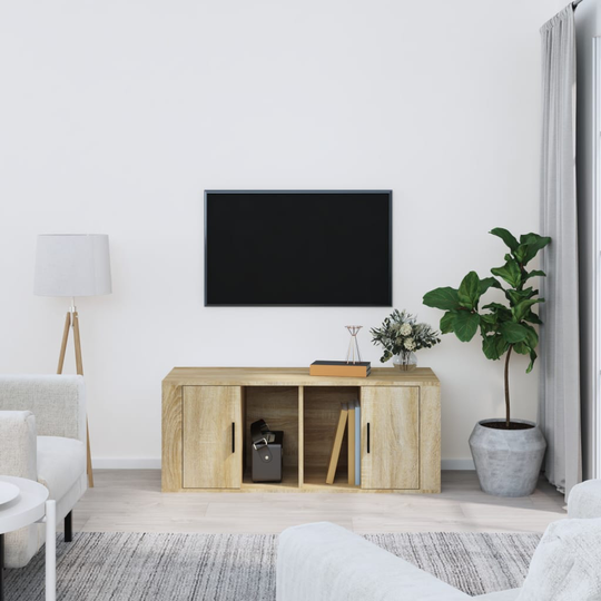 vidaXL TV-taso Sonoma-tammi 100x35x40 cm tekninen puu