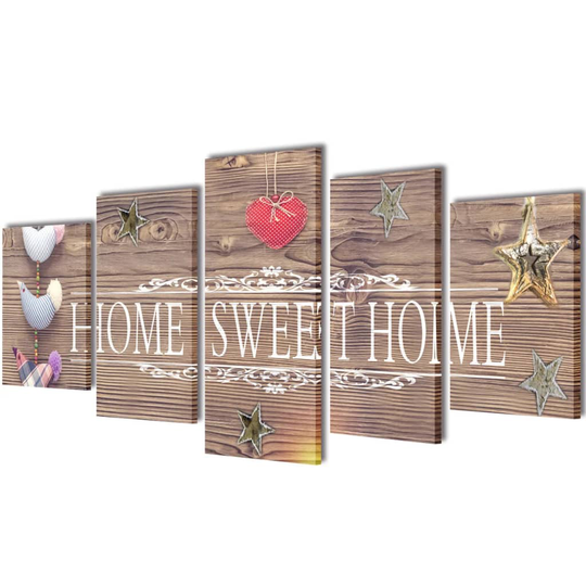 Taulusarja Home Sweet Home 100 x 50 cm