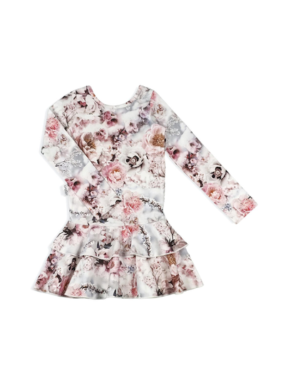 Print frilla dress -mekko
