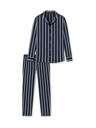 Pyjama long stiped woven schiesser