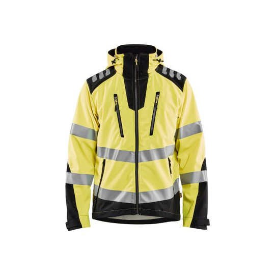 Blåkläder 449125133399XS Softshelltakki huomiokeltainen/musta Koko XS