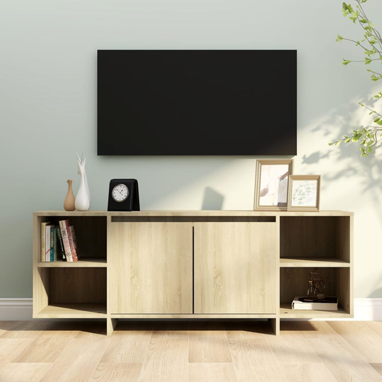 vidaXL TV-taso Sonoma-tammi 130x35x50 cm lastulevy