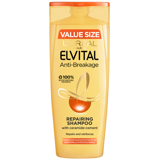 L'Oréal - Elvital Anti-Breakage Shampoo 500 ml (Bundle)