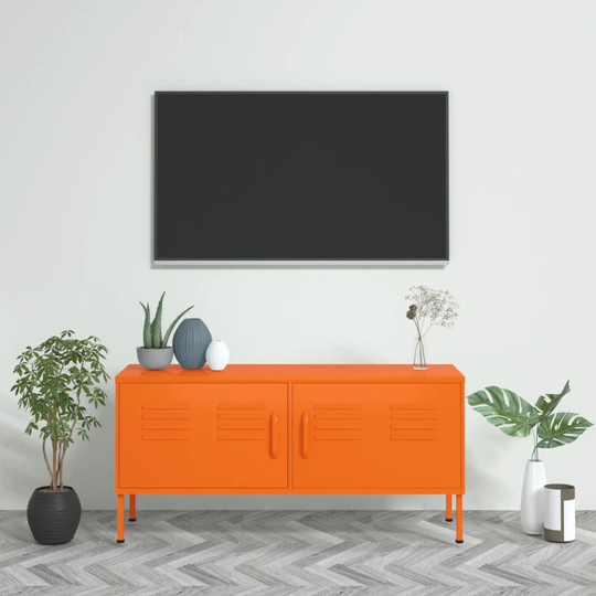 vidaXL TV-taso oranssi 105x35x50 cm teräs