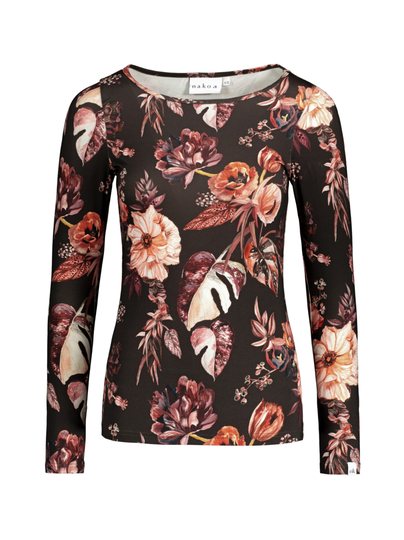 Basic print shirt naiset, harvest poppies