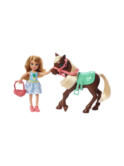 Barbie chelsea and pony