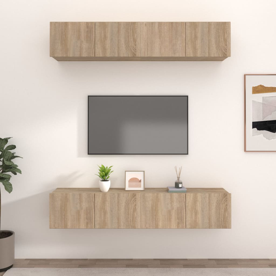 vidaXL TV-kaapit 4 kpl Sonoma tammi 80x30x30 tekninen puu
