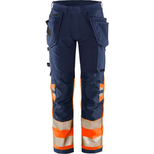 Fristads 2643 GSTP Työhousut laivastonsininen/oranssi C50