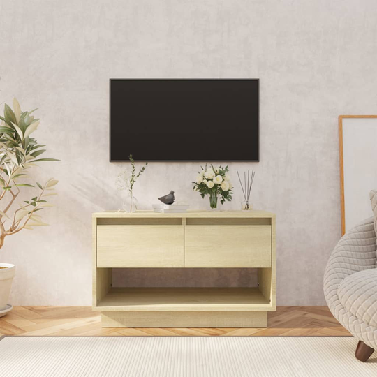 vidaXL TV-taso Sonoma-tammi 70x41x44 cm lastulevy