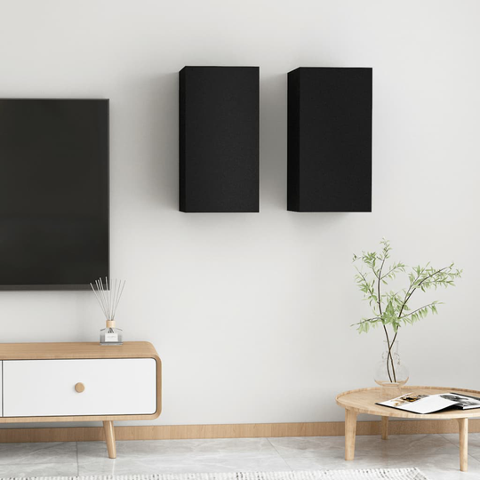 vidaXL TV-tasot 2 kpl musta 30,5x30x60 cm lastulevy
