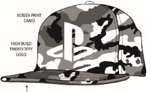 Camo Black Playstation Cap
